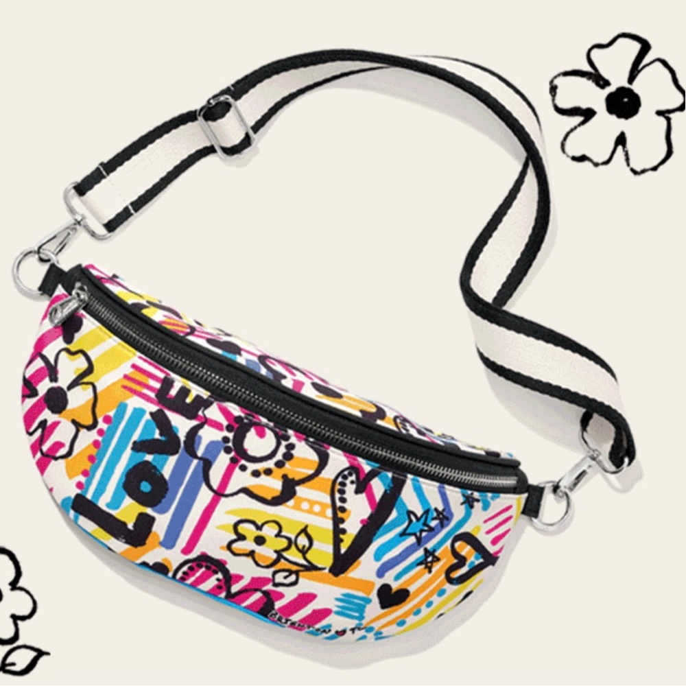 Brighton Graffiti Love Crossbody Belt Bag NWT